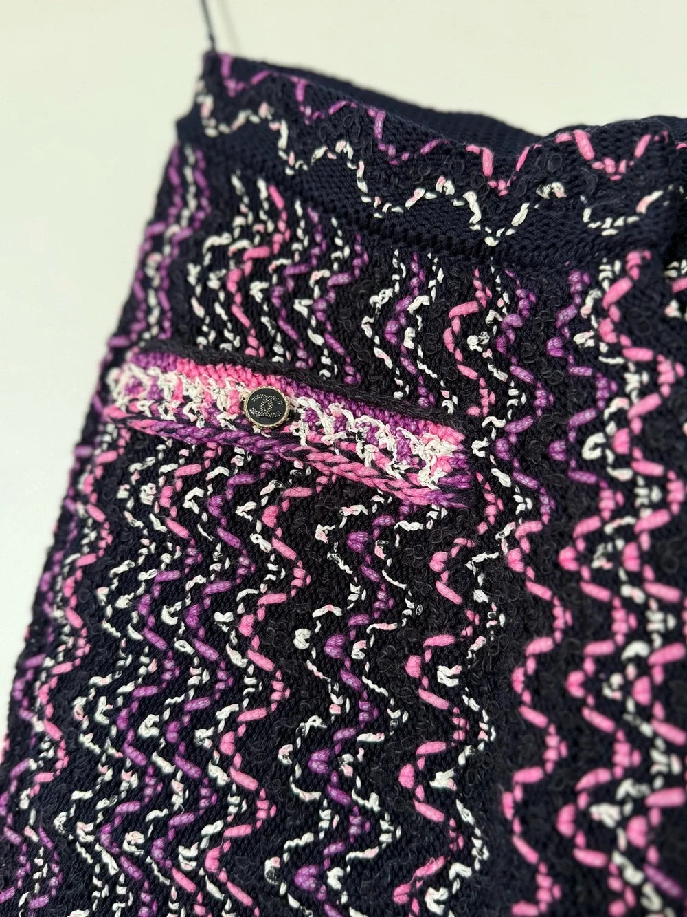 Chanel tweed fringe pants 38